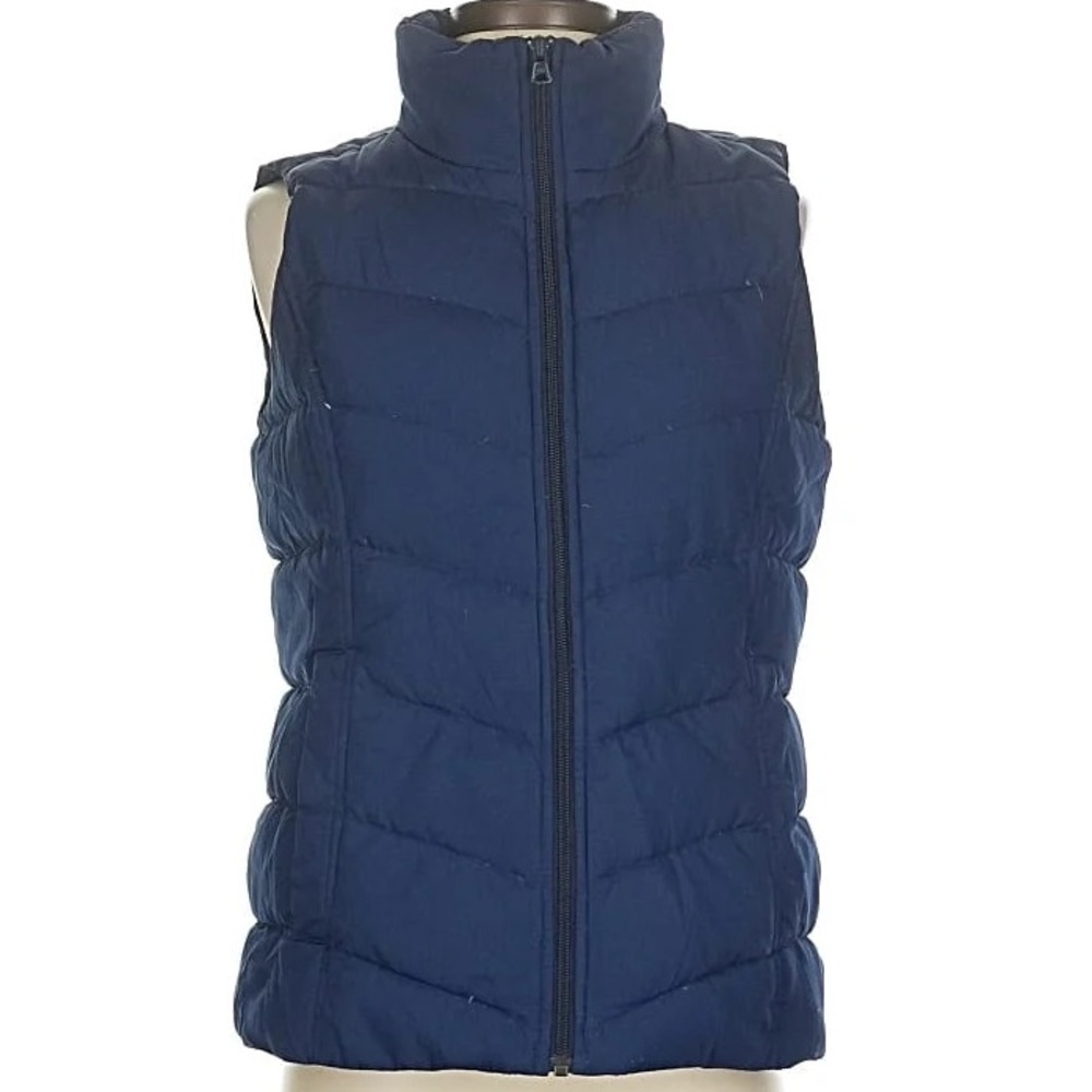 Lands' End Classic Navy Puffer Vest, XS